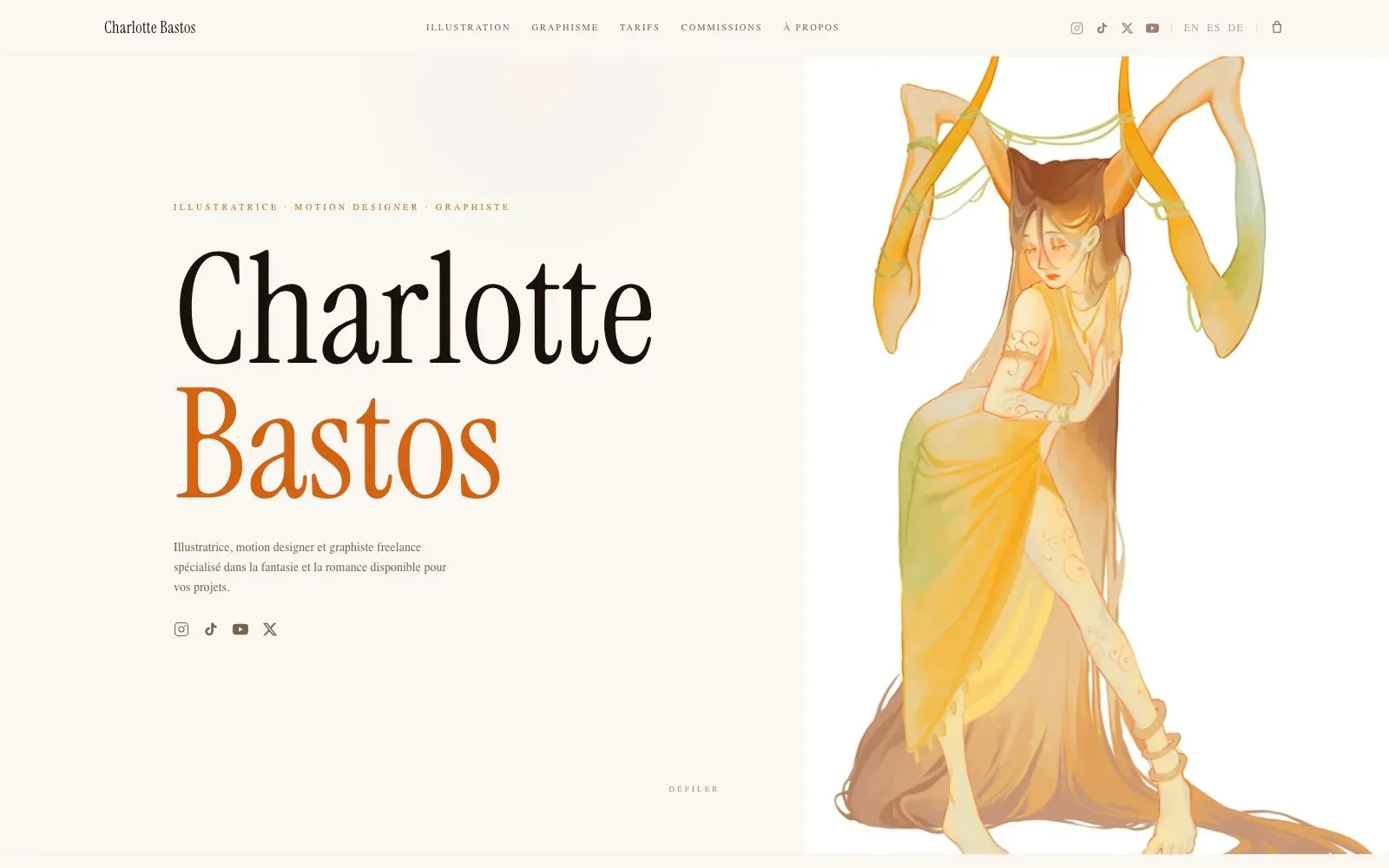 Page d'accueil du site